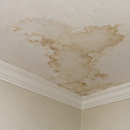 Illustrative example of roof leaks & ceiling stains